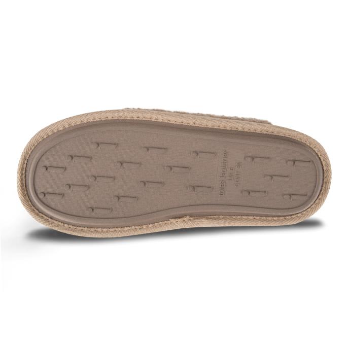 Isotoner® Ladies Borg Swept Back Mule Mink Extra Image 5